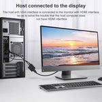 ตัวแปลง HDCO-VGAM2 1080P VGA ตัวผู้เป็น HDMI ตัวเมีย พร้อมสายเสียง 3.5 มม., HDCO-VGAM2