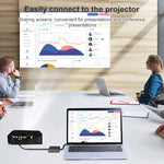 ตัวแปลง HDCO-VGAM2 1080P VGA ตัวผู้เป็น HDMI ตัวเมีย พร้อมสายเสียง 3.5 มม., HDCO-VGAM2