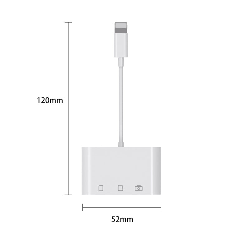 เครื่องอ่านการ์ด OTG 3 in 1 8 Pin ความเร็วสูง รุ่น D-168