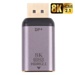 อะแดปเตอร์ HDMI 2.1 ตัวเมีย 8K 60Hz เป็น DP ตัวผู้, DP ตัวผู้