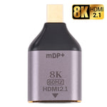 อะแดปเตอร์ HDMI 2.1 ตัวเมีย 8K 60Hz เป็น Mini DP ตัวผู้, Mini DP ตัวผู้
