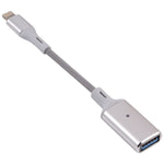 อะแดปเตอร์กล้อง OTG 8 Pin ตัวผู้เป็น USB ตัวเมีย รองรับ IOS 13 ขึ้นไป