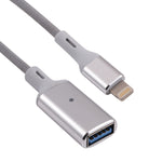 อะแดปเตอร์กล้อง OTG 8 Pin ตัวผู้เป็น USB ตัวเมีย รองรับ IOS 13 ขึ้นไป