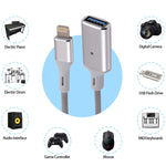 อะแดปเตอร์กล้อง OTG 8 Pin ตัวผู้เป็น USB ตัวเมีย รองรับ IOS 13 ขึ้นไป