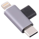 อะแดปเตอร์แปลง USB-C / Type-C ตัวเมียเป็น 8 Pin ตัวผู้ + USB-C / Type-C ตัวผู้, Type-C ตัวเมียเป็น 8 Pin + Type-C ตัวผู้