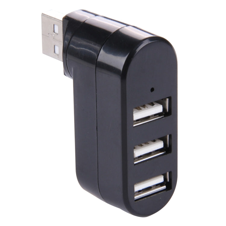 HUB USB แบบพกพาหัวหมุน 180 องศา 3 พอร์ต USB 2.0