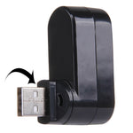 HUB USB แบบพกพาหัวหมุน 180 องศา 3 พอร์ต USB 2.0