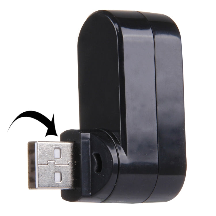 HUB USB แบบพกพาหัวหมุน 180 องศา 3 พอร์ต USB 2.0