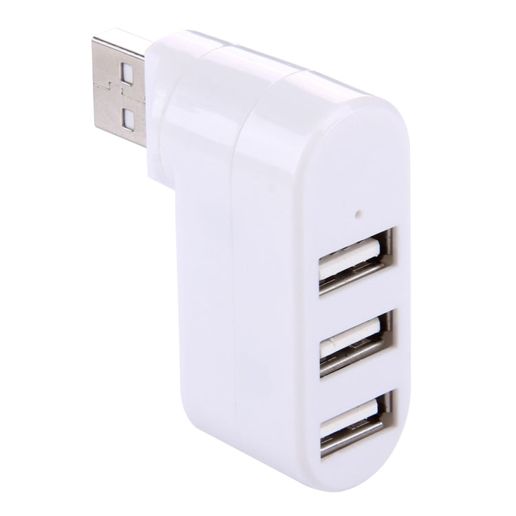 HUB USB แบบพกพาหัวหมุน 180 องศา 3 พอร์ต USB 2.0