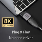 อะแดปเตอร์ 8K 60Hz HDMI ตัวเมียเป็น USB-C / Type-C ตัวผู้