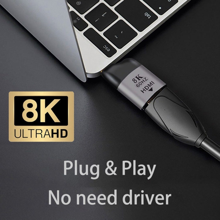 อะแดปเตอร์ 8K 60Hz HDMI ตัวเมียเป็น USB-C / Type-C ตัวผู้