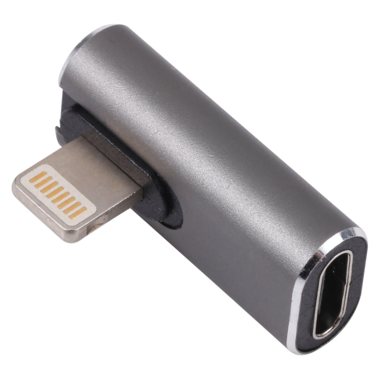 อะแดปเตอร์ชาร์จ 20W 8 Pin ตัวผู้เป็น USB-C / Type-C ตัวเมีย แบบข้อศอก