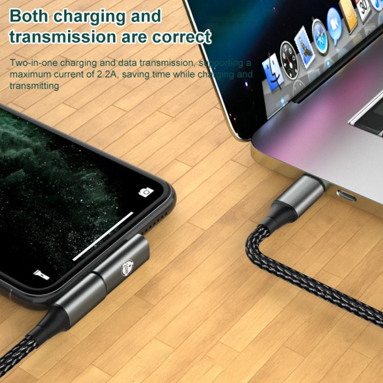 อะแดปเตอร์ชาร์จ 20W 8 Pin ตัวผู้เป็น USB-C / Type-C ตัวเมีย แบบข้อศอก