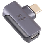 อะแดปเตอร์ข้อศอก USB-C / Type-C ตัวผู้เป็นตัวเมีย 40Gbps Type-C 4.0 M เป็น F ข้อศอก