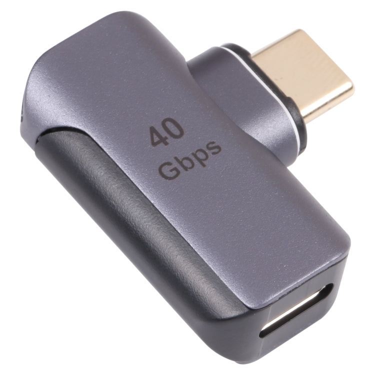 อะแดปเตอร์ข้อศอก USB-C / Type-C ตัวผู้เป็นตัวเมีย 40Gbps Type-C 4.0 M เป็น F ข้อศอก