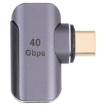 อะแดปเตอร์ข้อศอก USB-C / Type-C ตัวผู้เป็นตัวเมีย 40Gbps Type-C 4.0 M เป็น F ข้อศอก