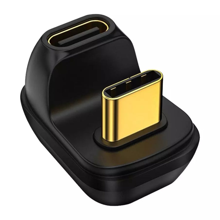 อะแดปเตอร์ USB-C / Type-C 4.0 ตัวผู้เป็นตัวเมีย 40Gbps Type-C 4.0 M เป็น F แบบข้อศอกคู่