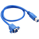 สายอะแดปเตอร์ USB 3.0 B ตัวเมียเป็น B ตัวผู้ ยาว 50 ซม. สำหรับเครื่องพิมพ์/สแกนเนอร์