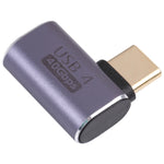 อะแดปเตอร์ข้อศอก USB-C / Type-C ตัวผู้เป็นตัวเมีย 40Gbps Type-C 4.0 M เป็น F ข้อศอก 1