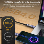 อะแดปเตอร์ข้อศอก USB-C / Type-C ตัวผู้เป็นตัวเมีย 40Gbps Type-C 4.0 M เป็น F ข้อศอก 1
