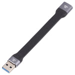 สายชาร์จข้อมูลซิงค์แบบแบนอ่อน USB ชาย 10Gbps เป็น USB หญิง ชาร์จเร็ว