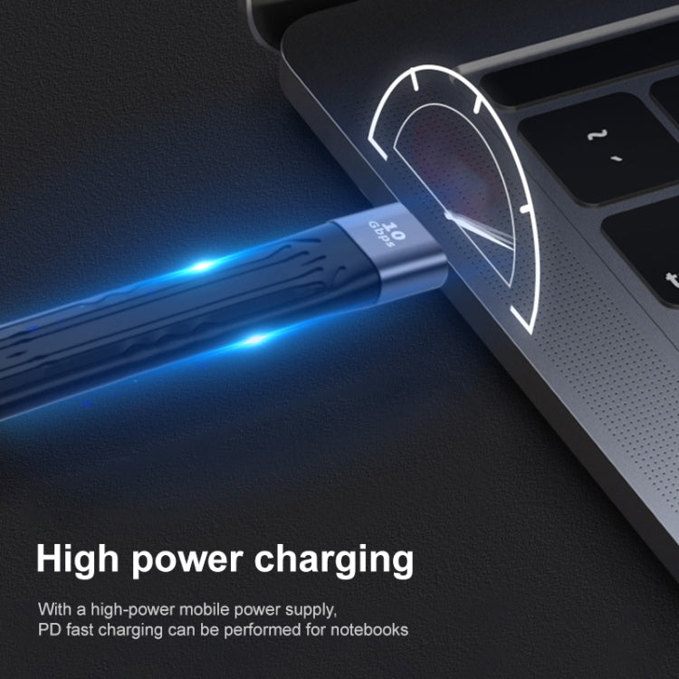 สายชาร์จข้อมูลซิงค์แบบแบนอ่อน USB ชาย 10Gbps เป็น USB หญิง ชาร์จเร็ว
