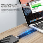 สายชาร์จข้อมูลซิงค์แบบแบนอ่อน USB ชาย 10Gbps เป็น USB หญิง ชาร์จเร็ว