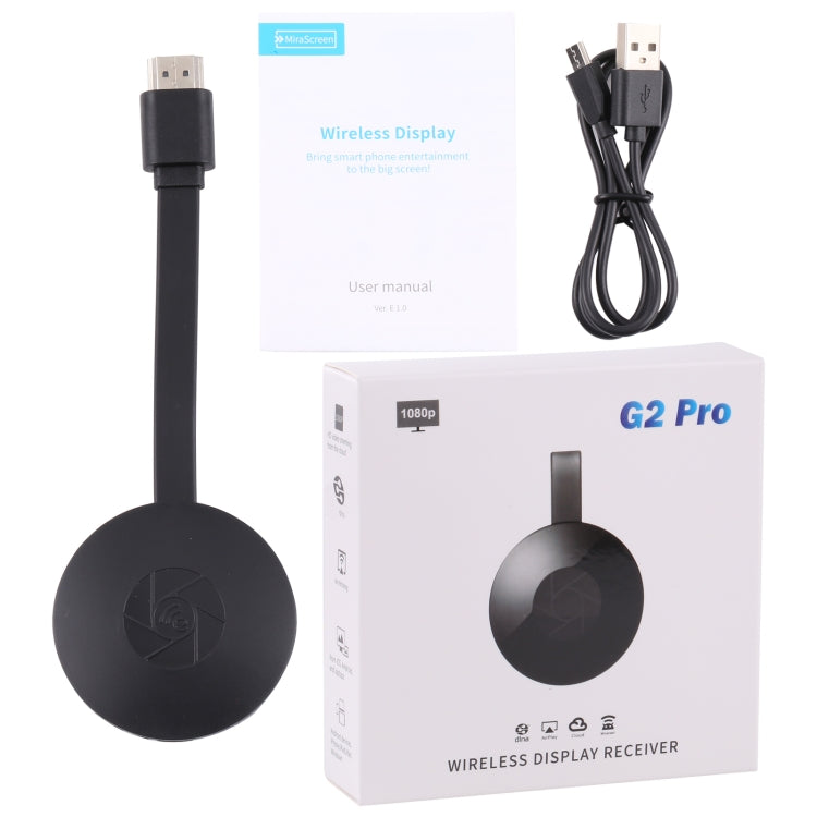 อุปกรณ์แสดงผลไร้สาย WiFi MiraScreen G2 Pro 1080P 2.4GHz, G2 Pro