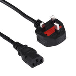 สายไฟ UK BS-1363/A LP-60L ถึง C13 พร้อมฟิวส์ สำหรับ PC เครื่องพิมพ์ และสแกนเนอร์ ความยาว 3 ม.