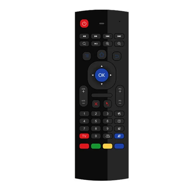 รีโมทคอนโทรลคีย์บอร์ดไร้สายเมาส์อากาศ 2.4GHz รุ่น MX3 พร้อมเสียงและไจโรสโคป