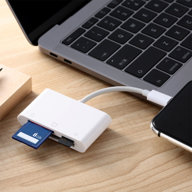 เครื่องอ่านการ์ด 3 in 1 CF / TF / SD สำหรับอุปกรณ์ 8 Pin รุ่น NK-1011