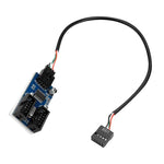 บอร์ดแยกสัญญาณ Rocketek HC427 HUB USB2.0 9 พิน แบบหนึ่งเป็นสอง