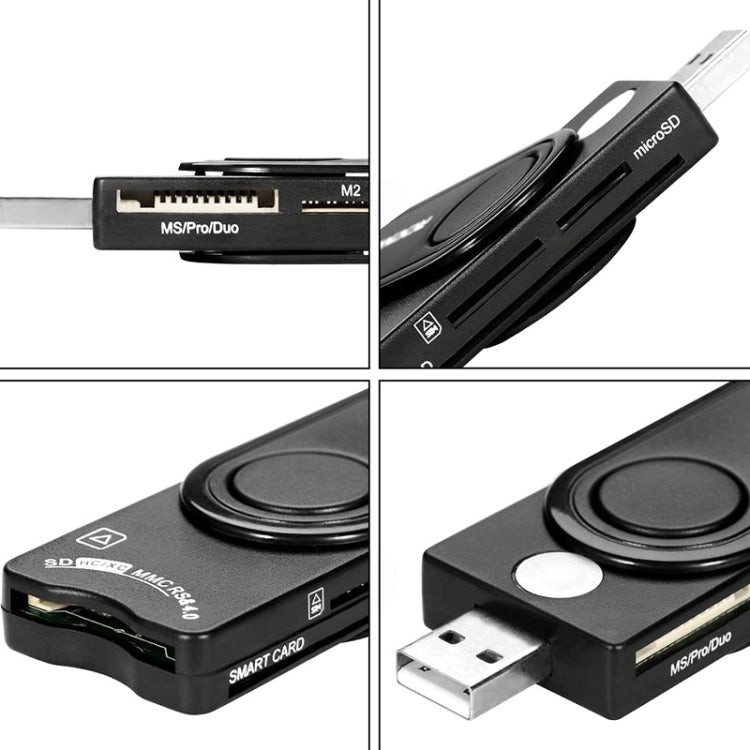 Rocketek SCR10 ตัวอ่านการ์ดสมาร์ท USB2.0 / SD / TF / M2 / MS / SIM, SCR10