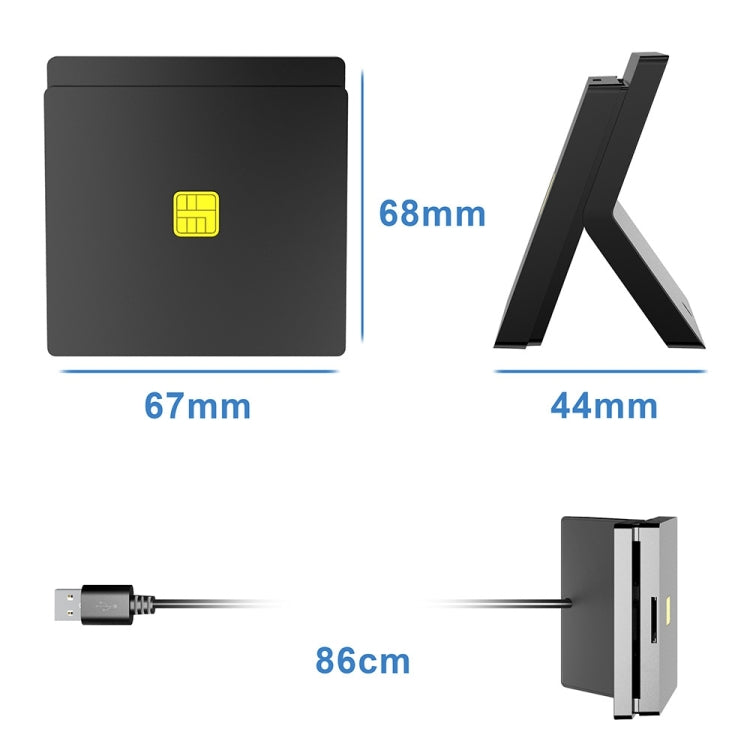 Rocketek CR319 ตัวอ่านการ์ดสมาร์ท / SIM USB 2.0 2 in 1