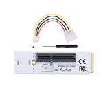 ตัวแปลง NGFF M.2 Key M เป็น PCI-E 1X / 4X / 8X / 16X สำหรับการ์ดกราฟิกและเหมือง พร้อมไฟ LED และสายไฟ 4 ขา, VER003 พร้อมสายไฟ 4 ขา