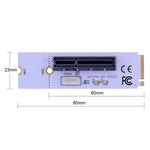 ตัวแปลง NGFF M.2 Key M เป็น PCI-E 1X / 4X / 8X / 16X สำหรับการ์ดกราฟิกและเหมือง พร้อมไฟ LED และสายไฟ 4 ขา, VER003 พร้อมสายไฟ 4 ขา