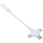 สายอะแดปเตอร์เสียงดิจิทัลแบบคู่ 8 พิน + USB-C/Type-C ตัวผู้ เป็น 3.5 มม. ตัวเมีย