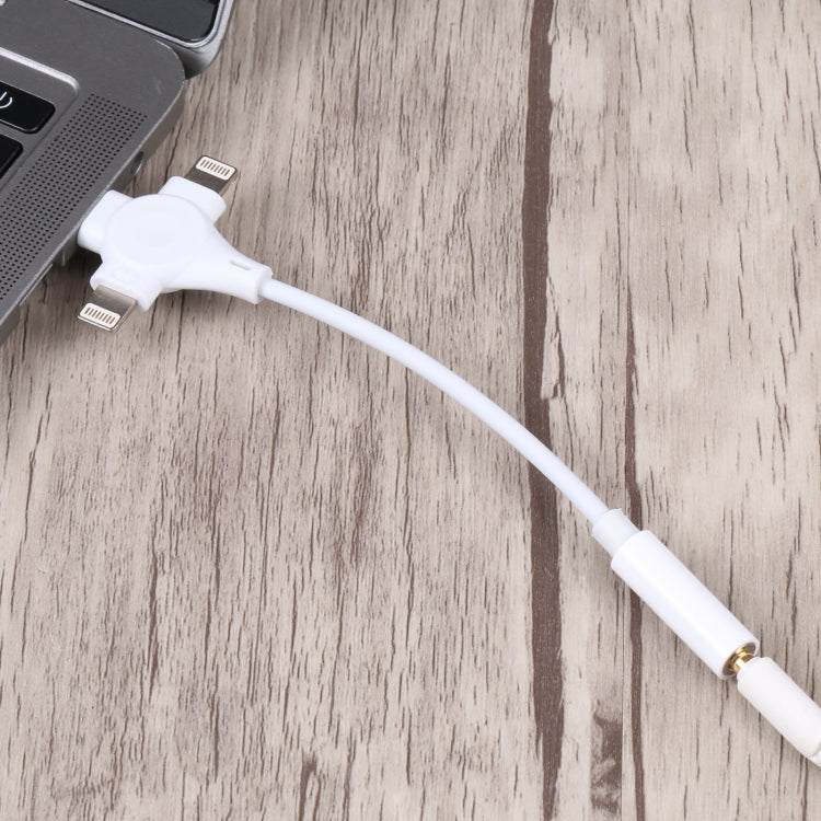 สายอะแดปเตอร์เสียงดิจิทัลแบบคู่ 8 พิน + USB-C/Type-C ตัวผู้ เป็น 3.5 มม. ตัวเมีย