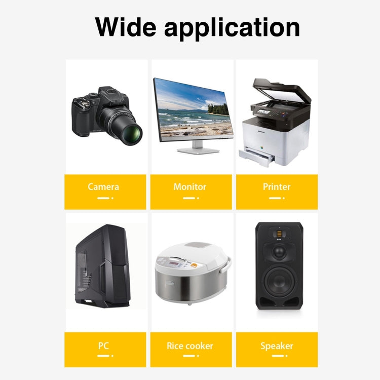 สายไฟ AC สำหรับโน้ตบุ๊กแบบขา 2 ขา สไตล์อเมริกา ความยาว 3 เมตร, ปลั๊กสไตล์อเมริกา 2 ขา ความยาว 3 เมตร