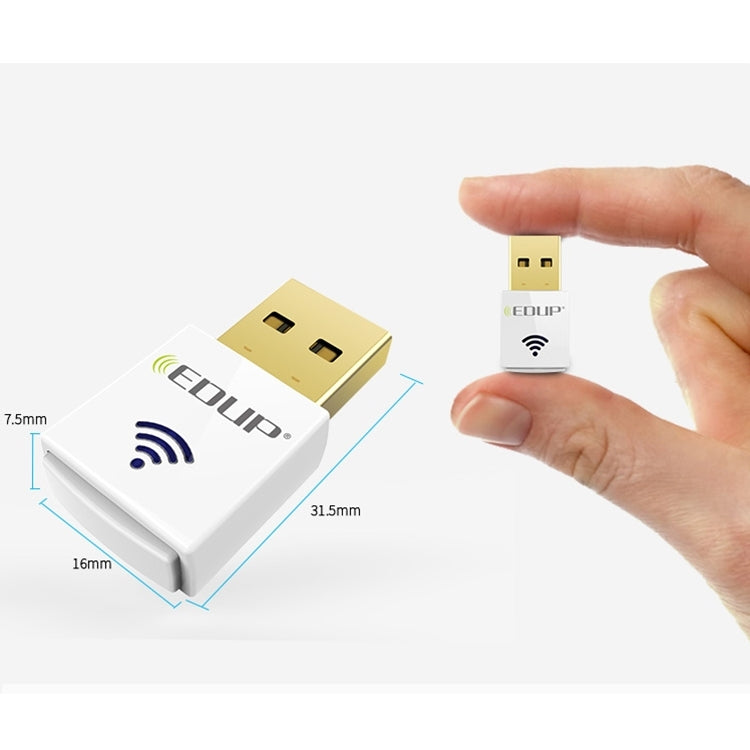 EDUP EP-AC1619 การ์ดเครือข่าย WiFi แบบ USB ไร้สาย 600Mbps 2.4G / 5.8Ghz 150M+433M สองย่านความถี่ สำหรับโน้ตบุ๊ก / แล็ปท็อป / พีซี, EP-AC1619 600Mbps (สีขาว), EP-AC1619 600Mbps (สีดำ)