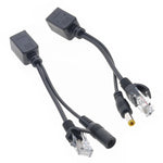 ชุดสายเคเบิล RJ45 POE Injector และ Splitter 2 in 1 พร้อมแจ็ค DC ตัวเมียและตัวผู้ 2.1x 5.5 มม., ตัวเมีย 2.1x 5.5 มม.