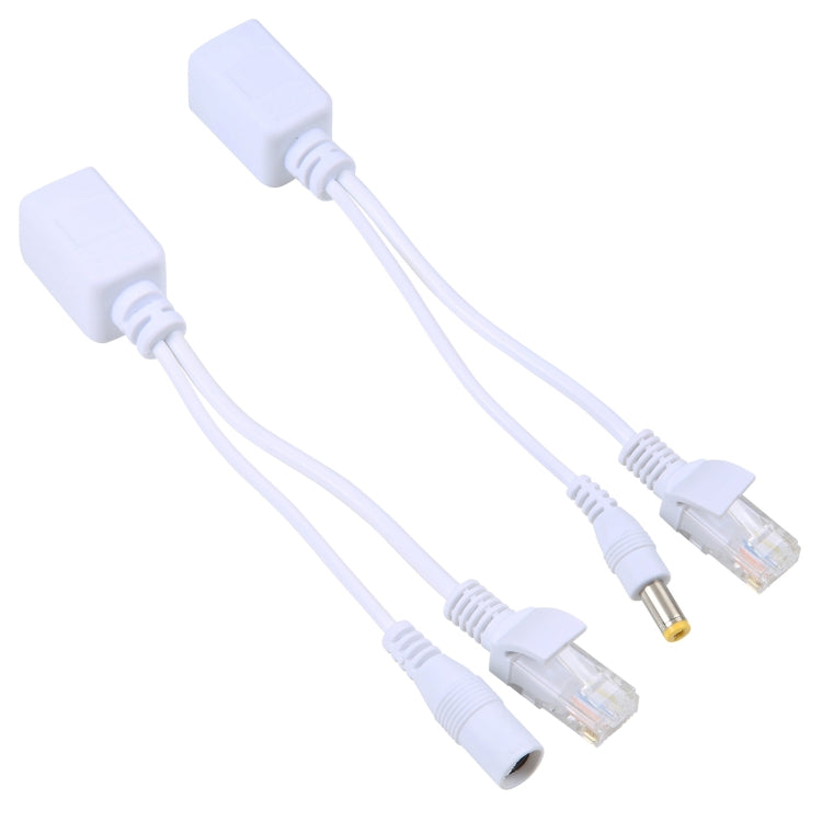 ชุดสายเคเบิล RJ45 POE Injector และ Splitter 2 in 1 พร้อมแจ็ค DC ตัวเมียและตัวผู้ 2.1x 5.5 มม., ตัวเมีย 2.1x 5.5 มม.