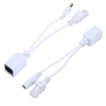 ชุดสายเคเบิล RJ45 POE Injector และ Splitter 2 in 1 พร้อมแจ็ค DC ตัวเมียและตัวผู้ 2.1x 5.5 มม., ตัวเมีย 2.1x 5.5 มม.