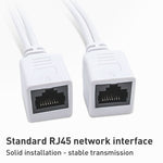 ชุดสายเคเบิล RJ45 POE Injector และ Splitter 2 in 1 พร้อมแจ็ค DC ตัวเมียและตัวผู้ 2.1x 5.5 มม., ตัวเมีย 2.1x 5.5 มม.