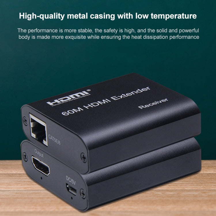 BOWU BW-HE60U ตัวขยายสัญญาณ HDMI 60m เป็นเครือข่าย RJ45, 1080P 60m