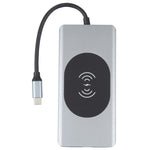 แท่นเชื่อมต่อ Type-C 14 in 1 พร้อมชาร์จไร้สาย (พอร์ตเครือข่าย 1000M), 14 in 1