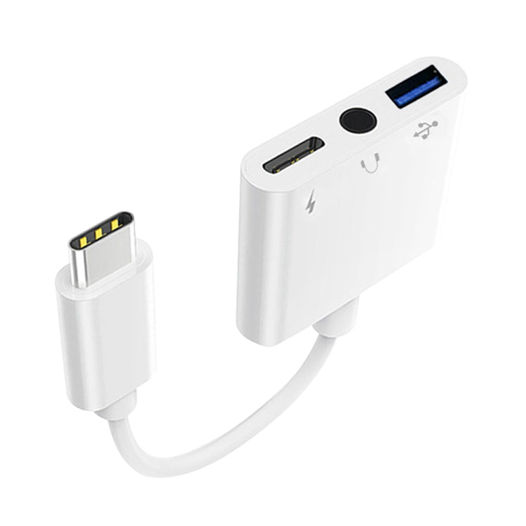 อะแดปเตอร์ OTG 3 in 1 USB-C / Type-C ตัวผู้เป็น Type-C + USB + 3.5mm ตัวเมีย, อะแดปเตอร์ OTG 3 in 1