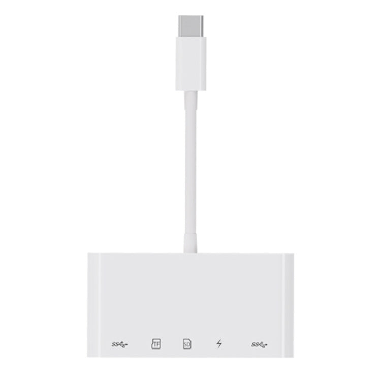 NK-1032TC อะแดปเตอร์ 5 in 1 USB-C ตัวผู้เป็น SD / TF / 2xUSB / Type-C ตัวเมีย, NK1032TC