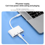 S-202 อะแดปเตอร์กล้อง 3 in 1 USB-C / Type-C ตัวผู้เป็น Type-C + 2 x USB ตัวเมีย, S-202