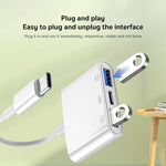 S-202 อะแดปเตอร์กล้อง 3 in 1 USB-C / Type-C ตัวผู้เป็น Type-C + 2 x USB ตัวเมีย, S-202